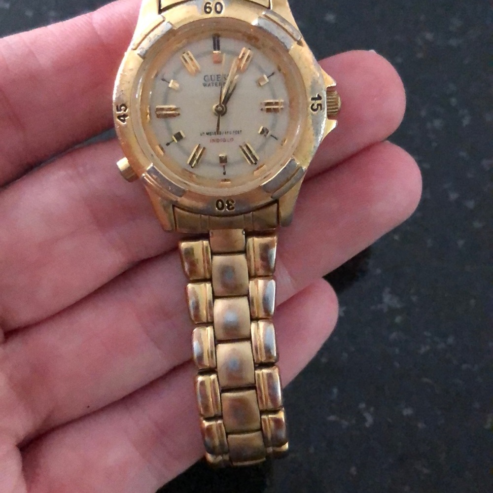 Gold vintage guess watch